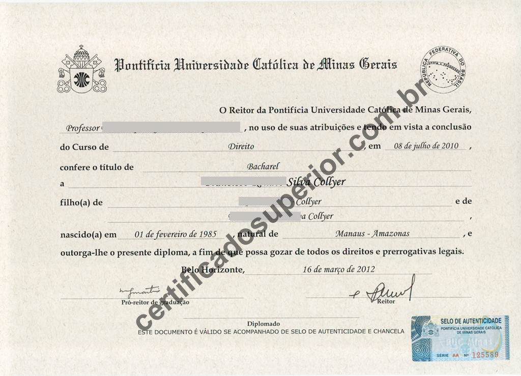 Comprar diploma PUC